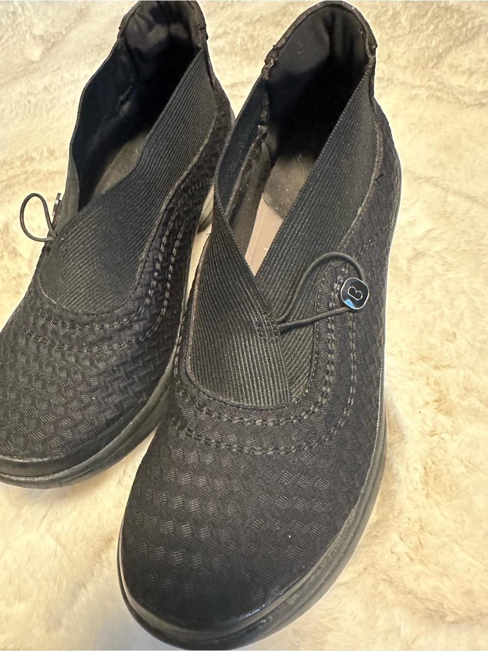 Bzee Woman  Slip-On Comfort Shoes - Black